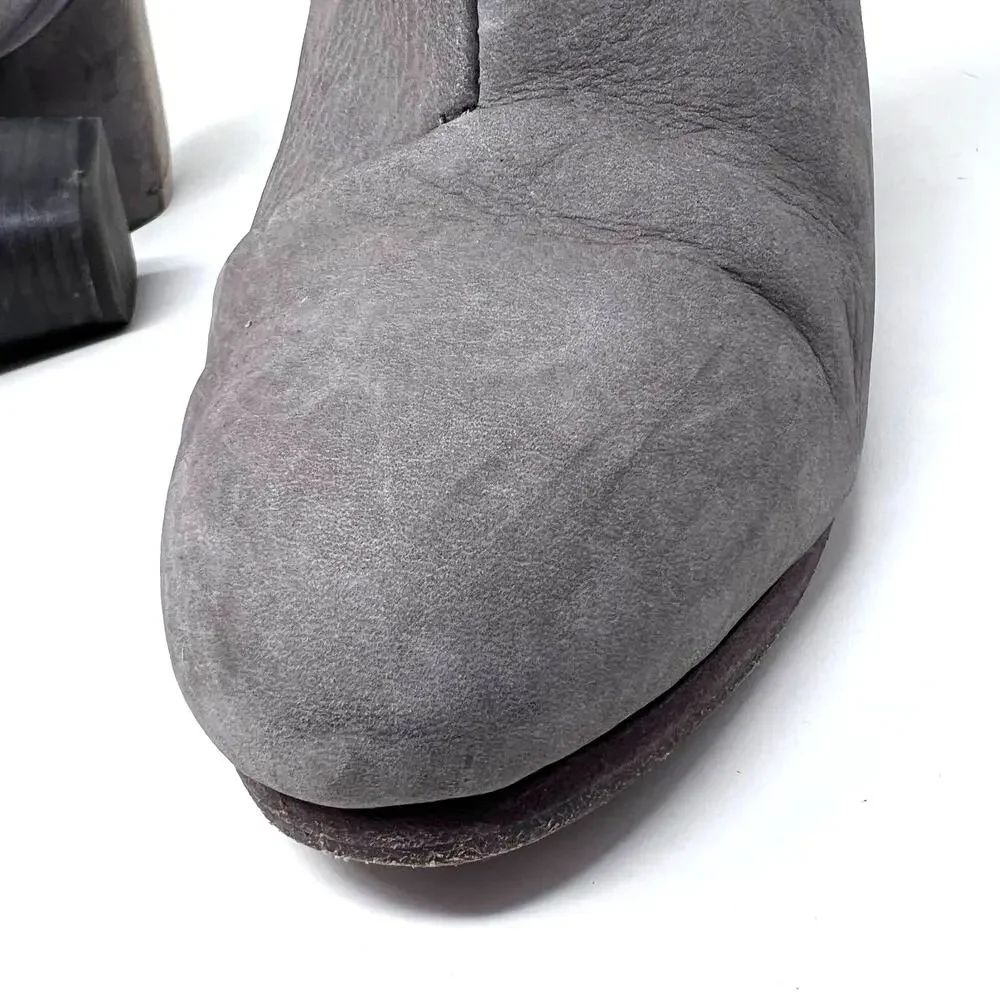 Rag & Bone Newbury Boots Women's 8.5 Elephant Gray Leather Cuff 3.5